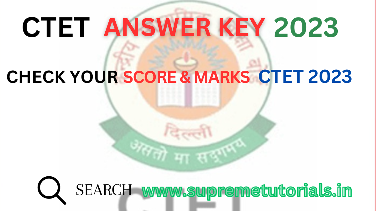 ctet answer key 2023