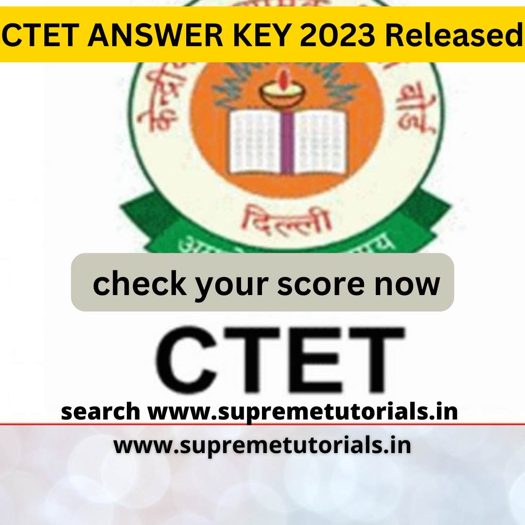 Unveiling the CTET Answer Key 2024: Your Comprehensive Guide 1 ctet answer key 2023
